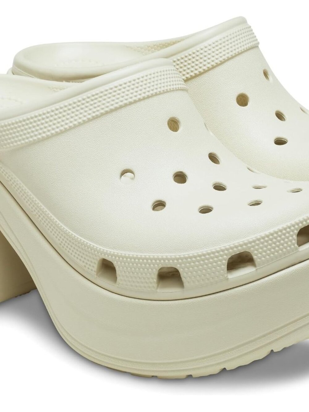 Crocs Siren Clog Women Bone Beige White Platform Chunky Heels Y2K Doll SZ10